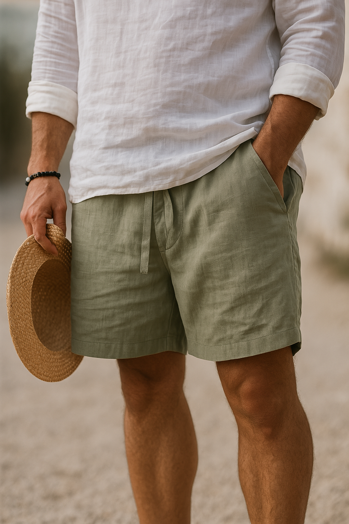 Mailand | Herren-Shorts aus Baumwoll-Leinen-Mischgewebe 4