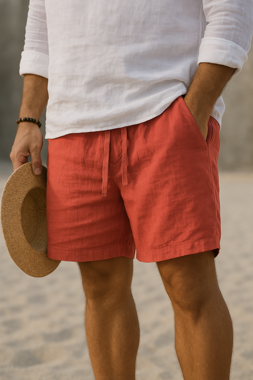 Mailand | Herren-Shorts aus Baumwoll-Leinen-Mischgewebe 6