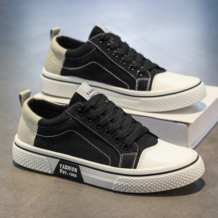 Canvas-Sneaker Low-Top mit Schnürung