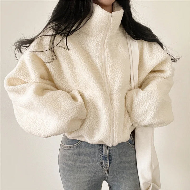 Maisy - Fleecepullover mit Reißverschluss und Kragen