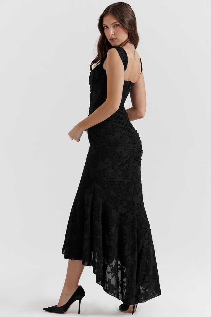 Petra – Elegant Evening Dress with Lace Accent for Women - Image 8