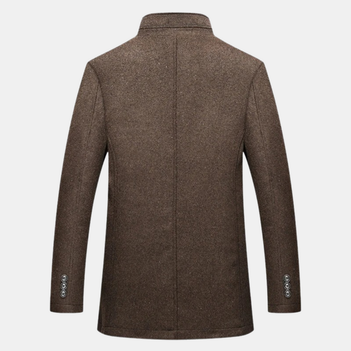 Mantel Herren | Eleganter Stehkragen | Gepolsterte Wärme für kalte Tage