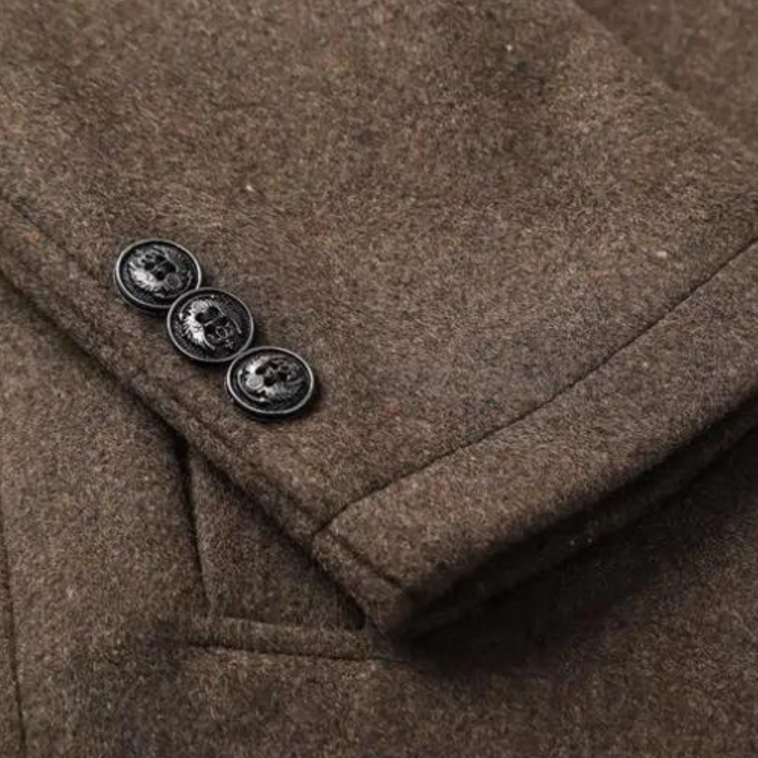 Mantel Herren | Eleganter Stehkragen | Gepolsterte Wärme für kalte Tage
