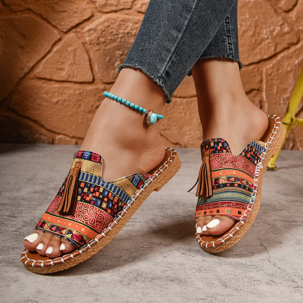 Mara | Bequeme, Atmungsaktive & Leichte Böhmische Sandalen mit Quasten 4