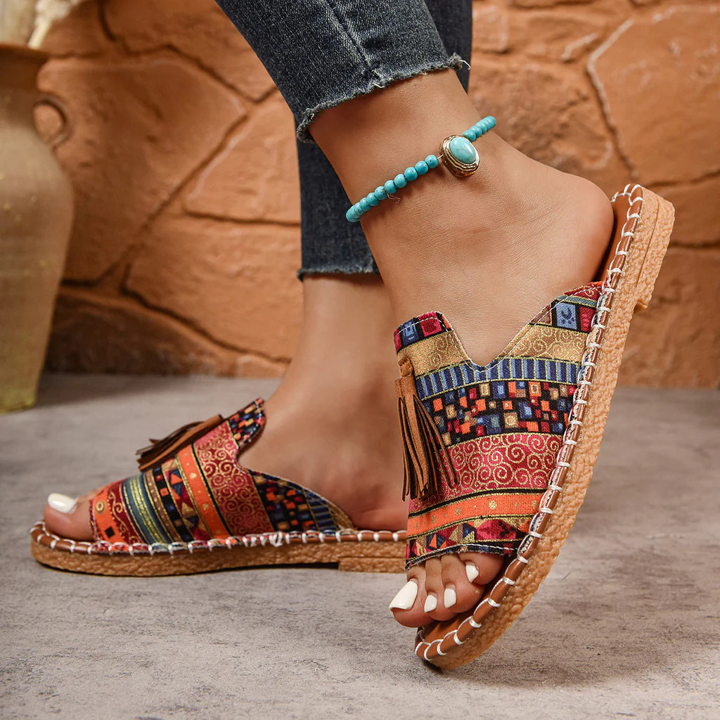 Mara | Bequeme, Atmungsaktive & Leichte Böhmische Sandalen mit Quasten 5