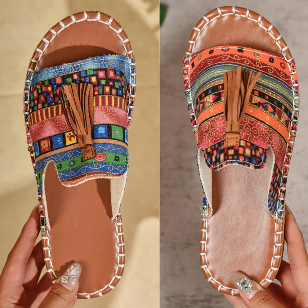 Mara | Bequeme, Atmungsaktive & Leichte Böhmische Sandalen mit Quasten 6
