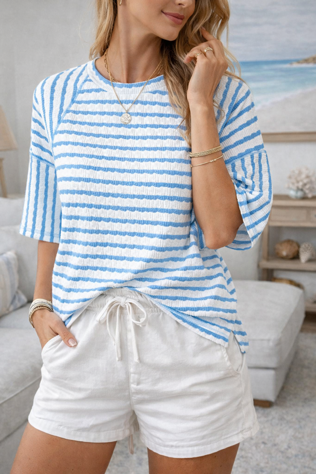 Franziska | Lässiges Streifen-T-Shirt im Coastal Style