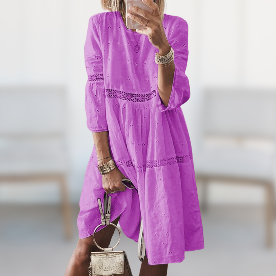 Marzia | Elegantes besticktes Kleid 0