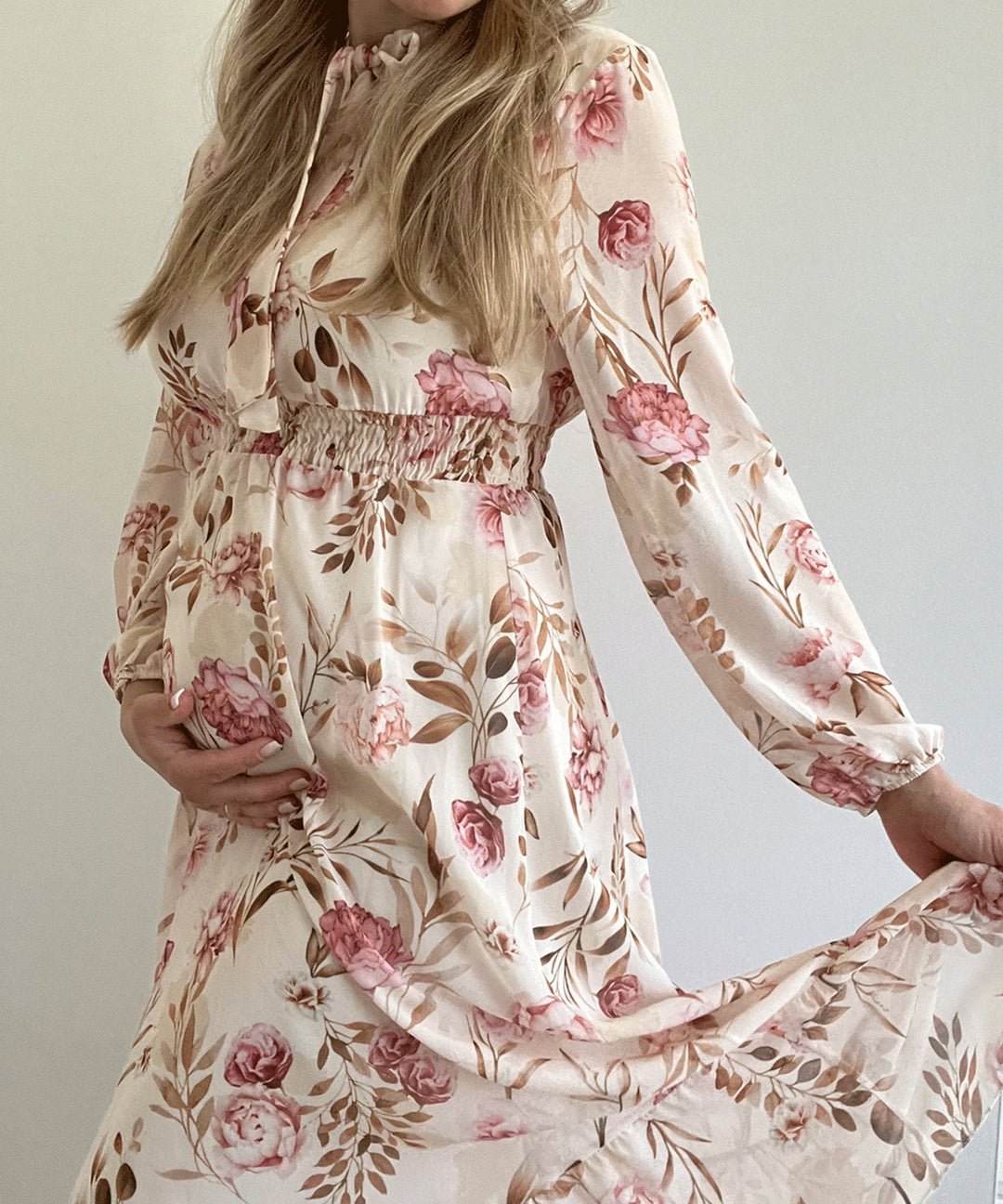 Maxi Kleid Bonita Beige Ladypolitan ♡