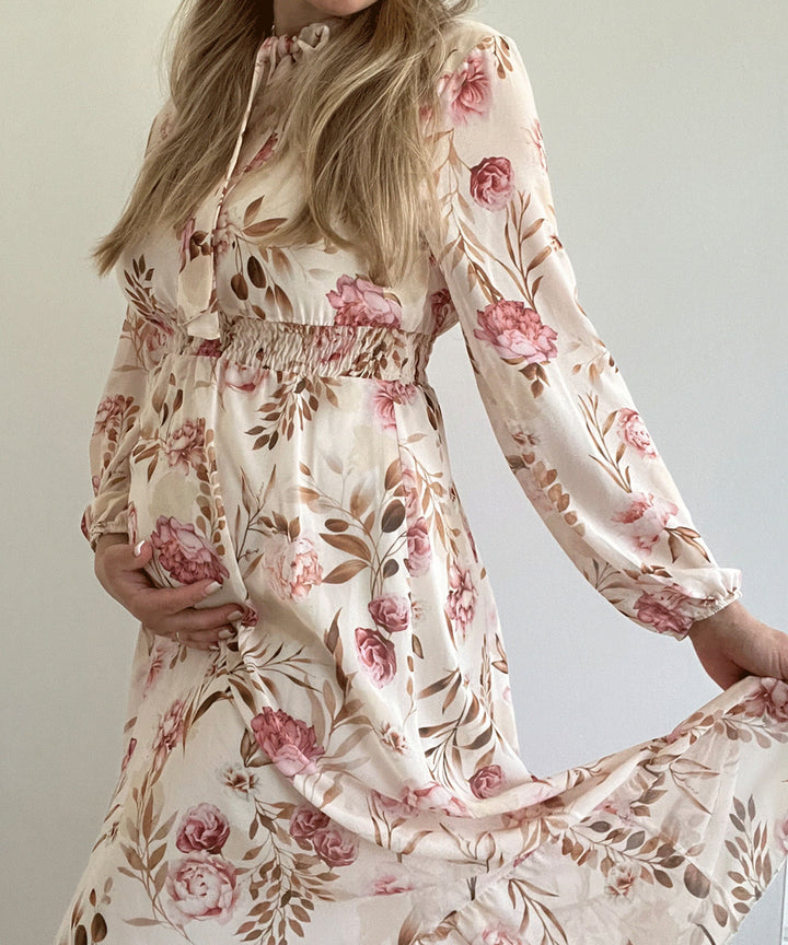 Maxi Kleid Bonita Beige Ladypolitan ♡