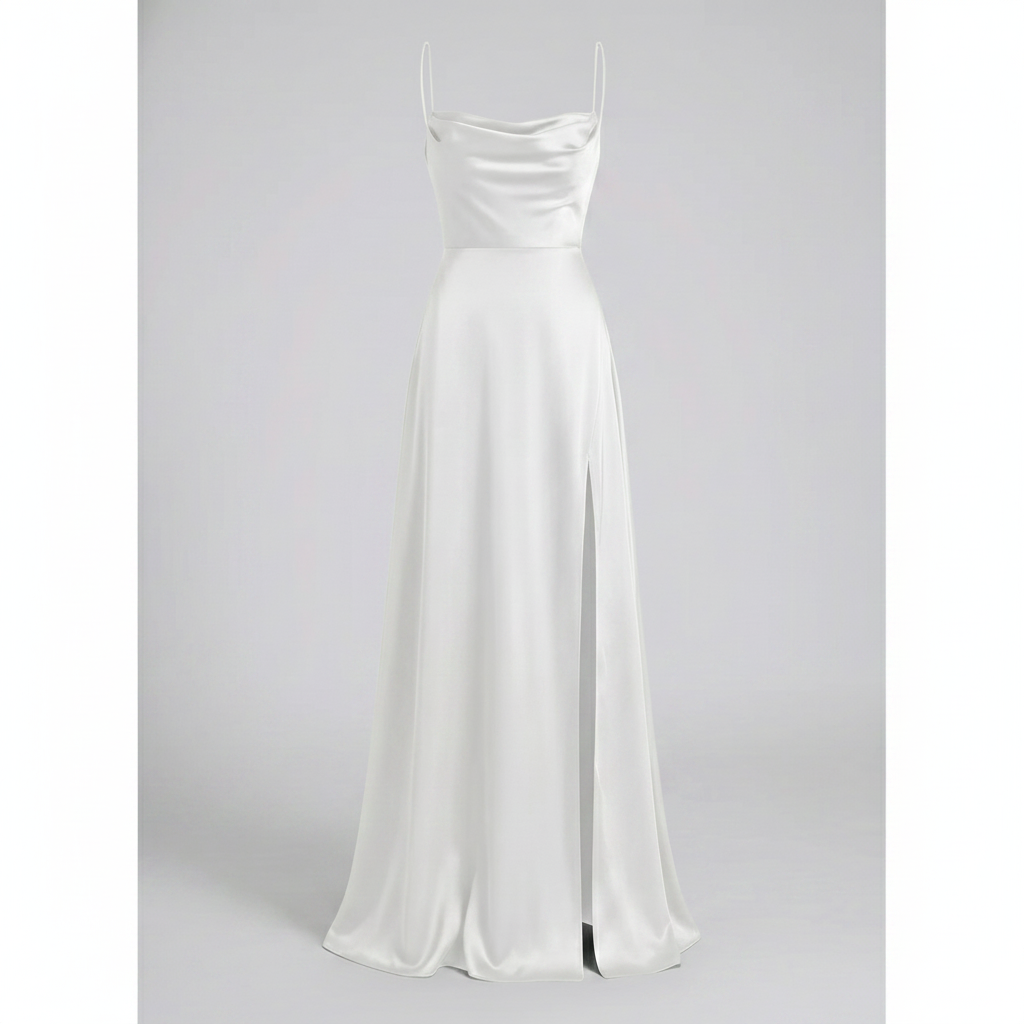 Maxi Kleid Damen | Elegantes Abendkleid lang mit Beinschlitz