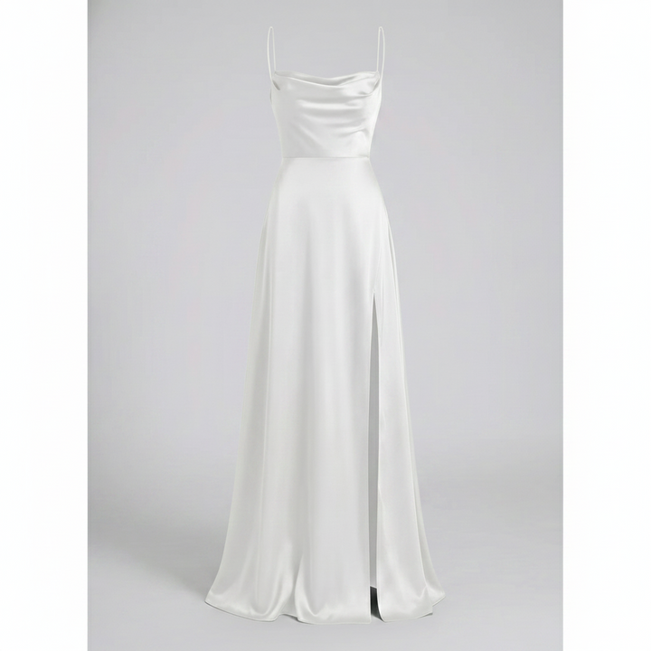Maxi Kleid Damen | Elegantes Abendkleid lang mit Beinschlitz