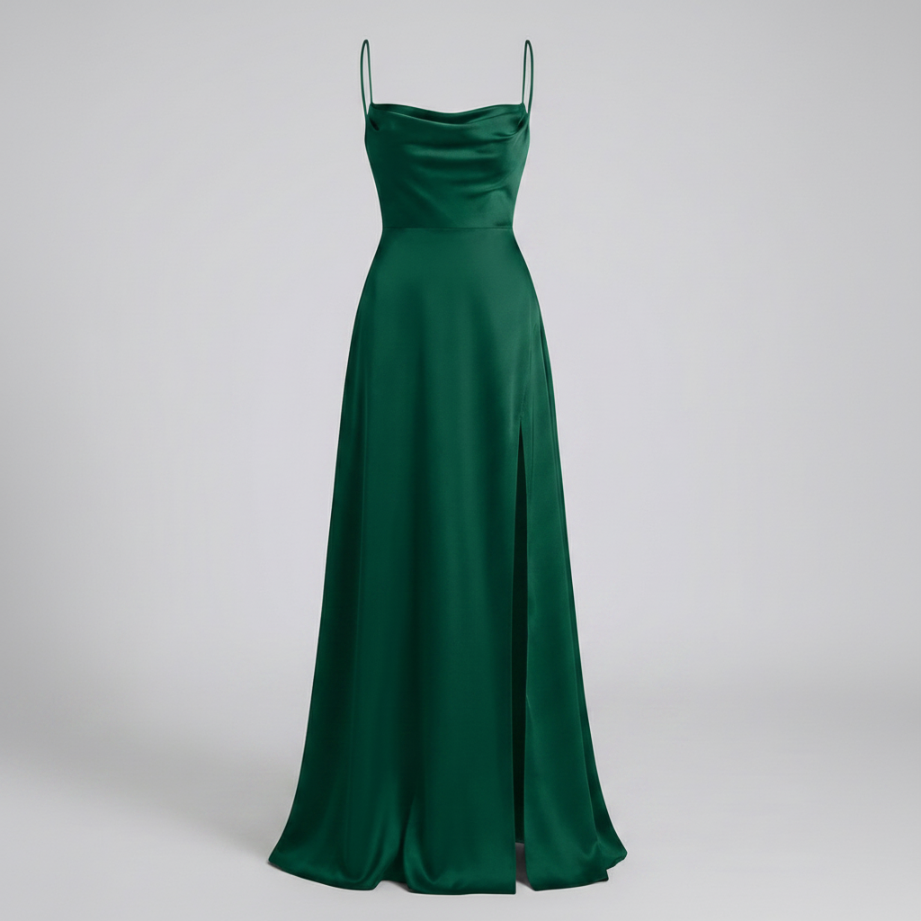 Maxi Kleid Damen | Elegantes Abendkleid lang mit Beinschlitz