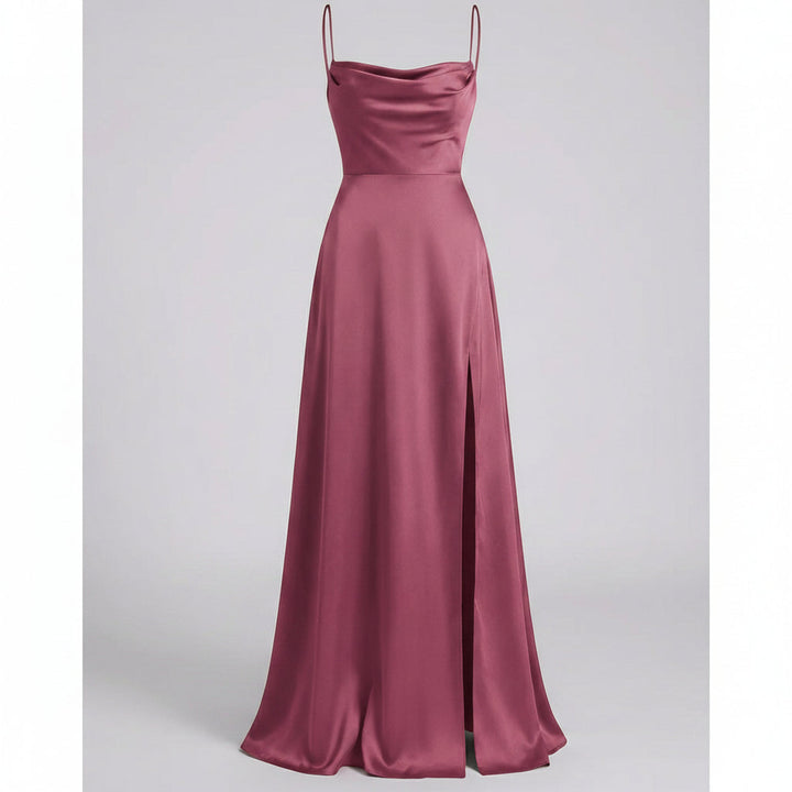 Maxi Kleid Damen | Elegantes Abendkleid lang mit Beinschlitz
