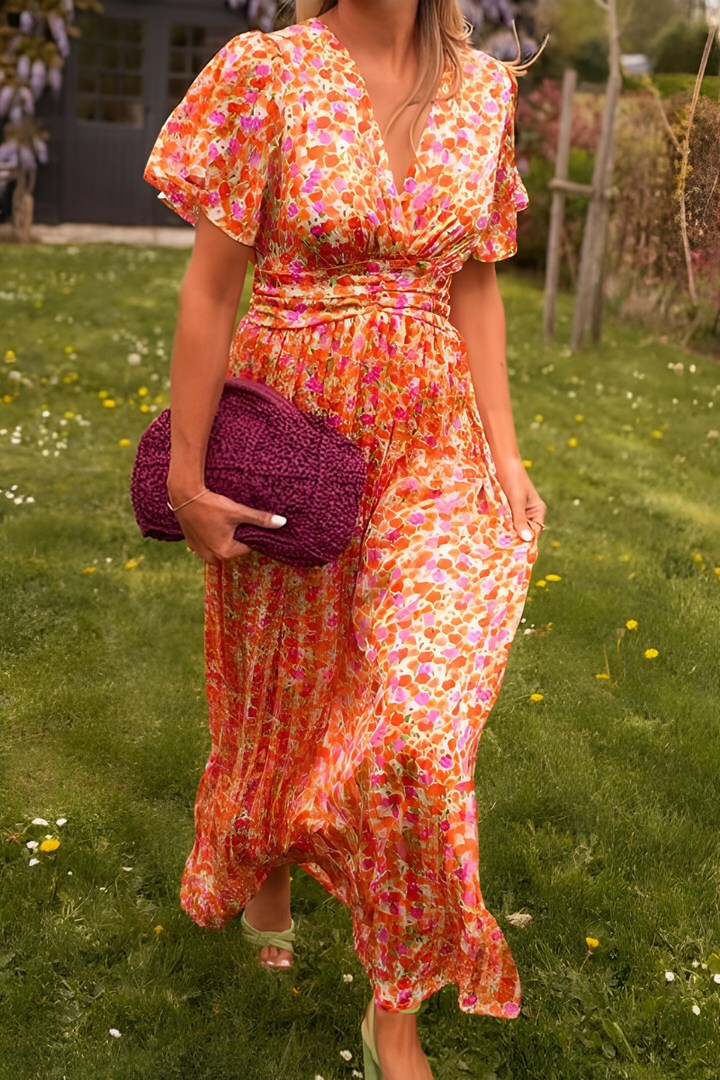 Maxikleid Damen | V-Ausschnitt & Taillierte Passform