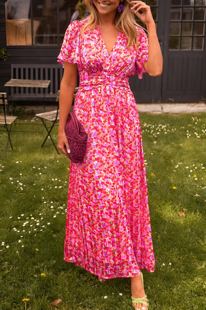 Maxikleid Damen | V-Ausschnitt & Taillierte Passform