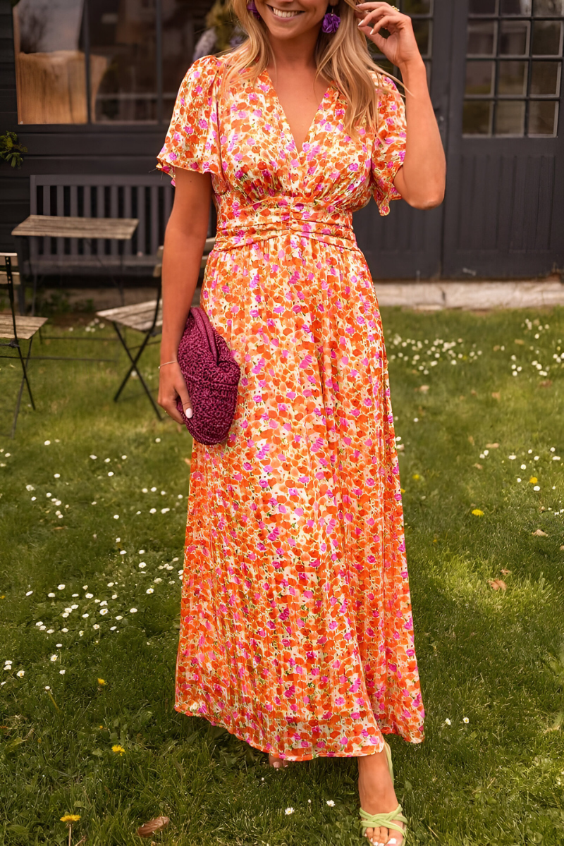 Maxikleid Damen | V-Ausschnitt & Taillierte Passform