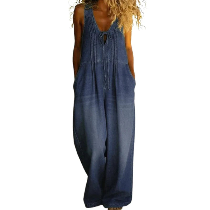 Sophie | Eleganter Denim-Jumpsuit mit weitem Bein