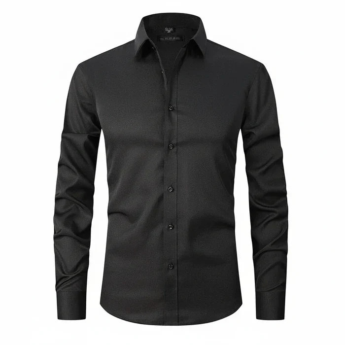 Joachim | Herren Minimal Knopfleisten Langarm Shirt