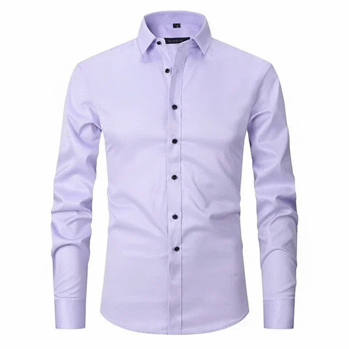 Joachim | Herren Minimal Knopfleisten Langarm Shirt