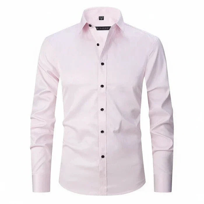 Joachim | Herren Minimal Knopfleisten Langarm Shirt