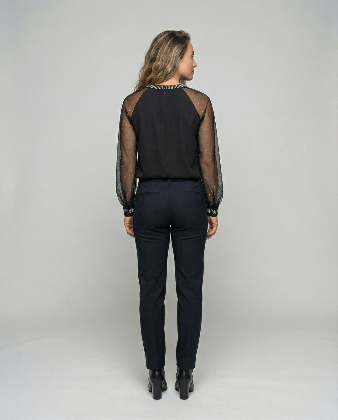 Mesh Top Damen | Glitzer-Details & Eleganter Look