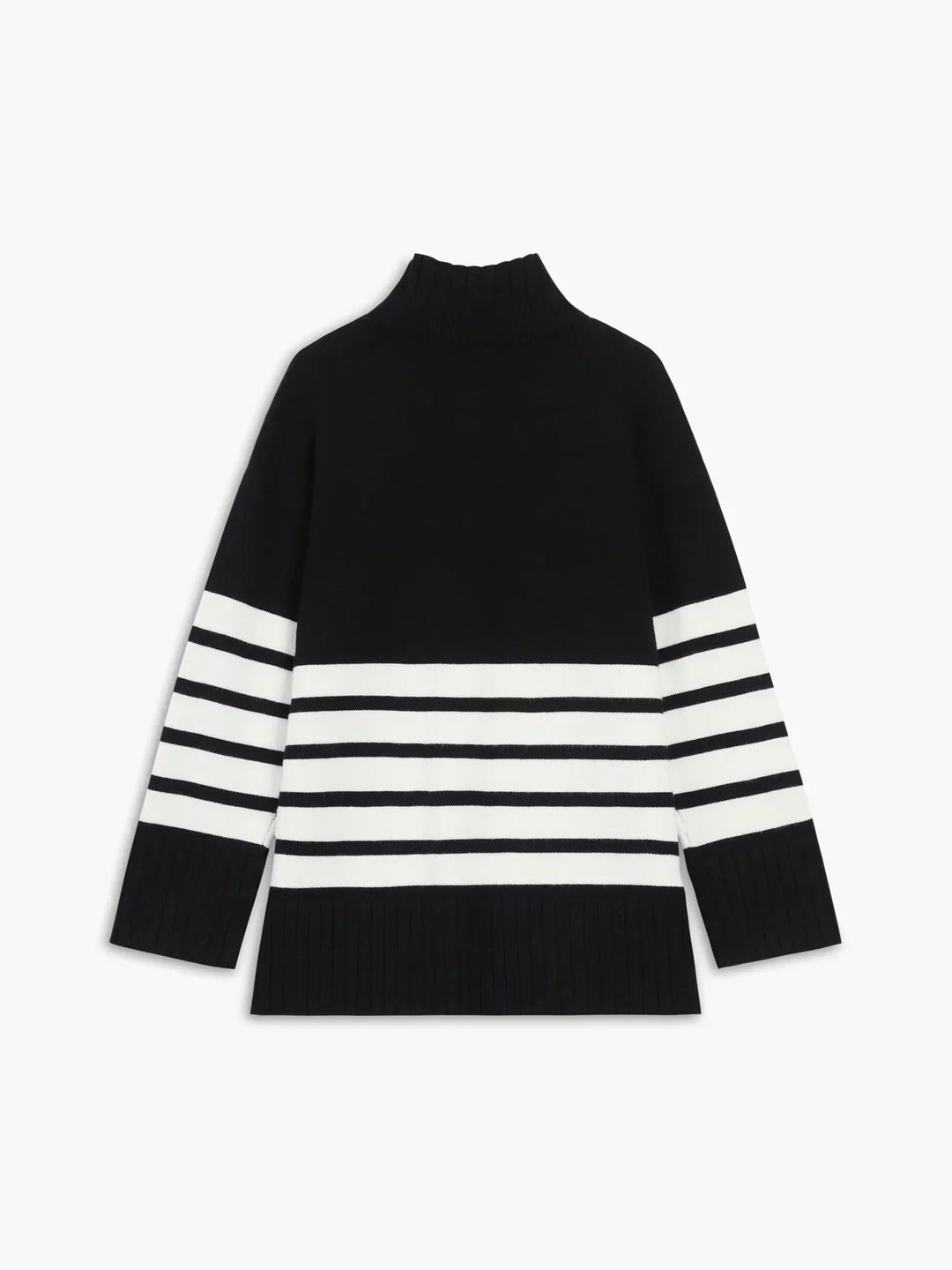 Mia - Damen Rollkragenpullover mit Streifen