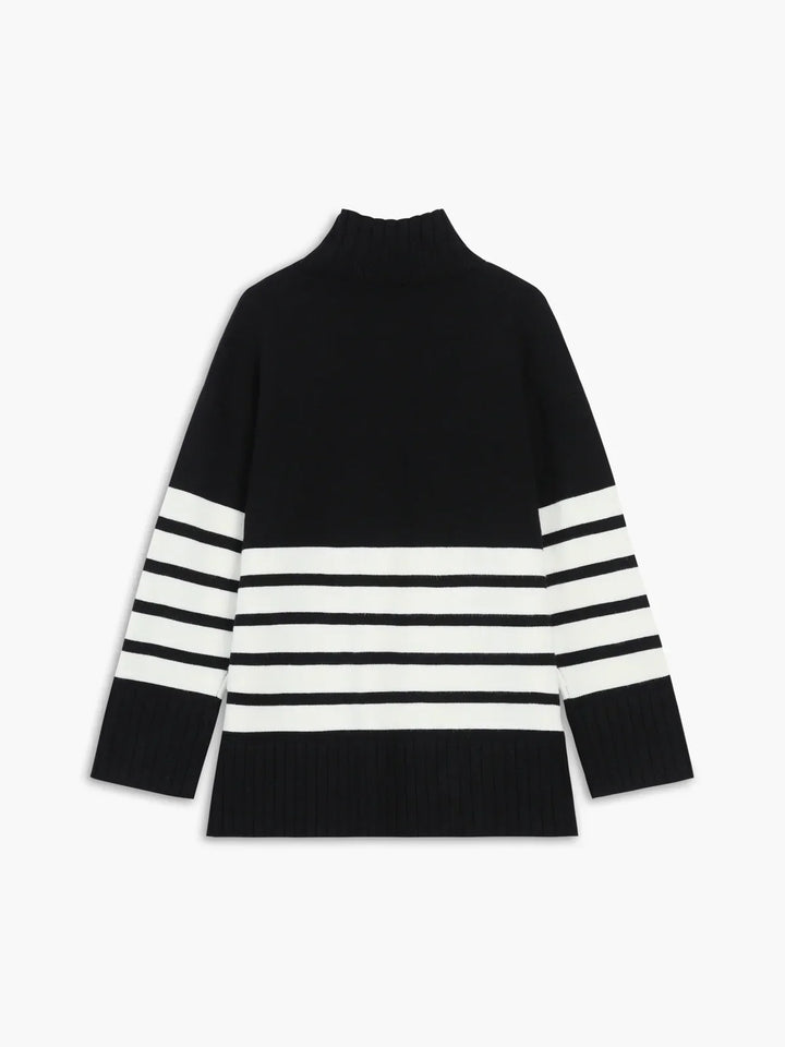 Mia - Damen Rollkragenpullover mit Streifen
