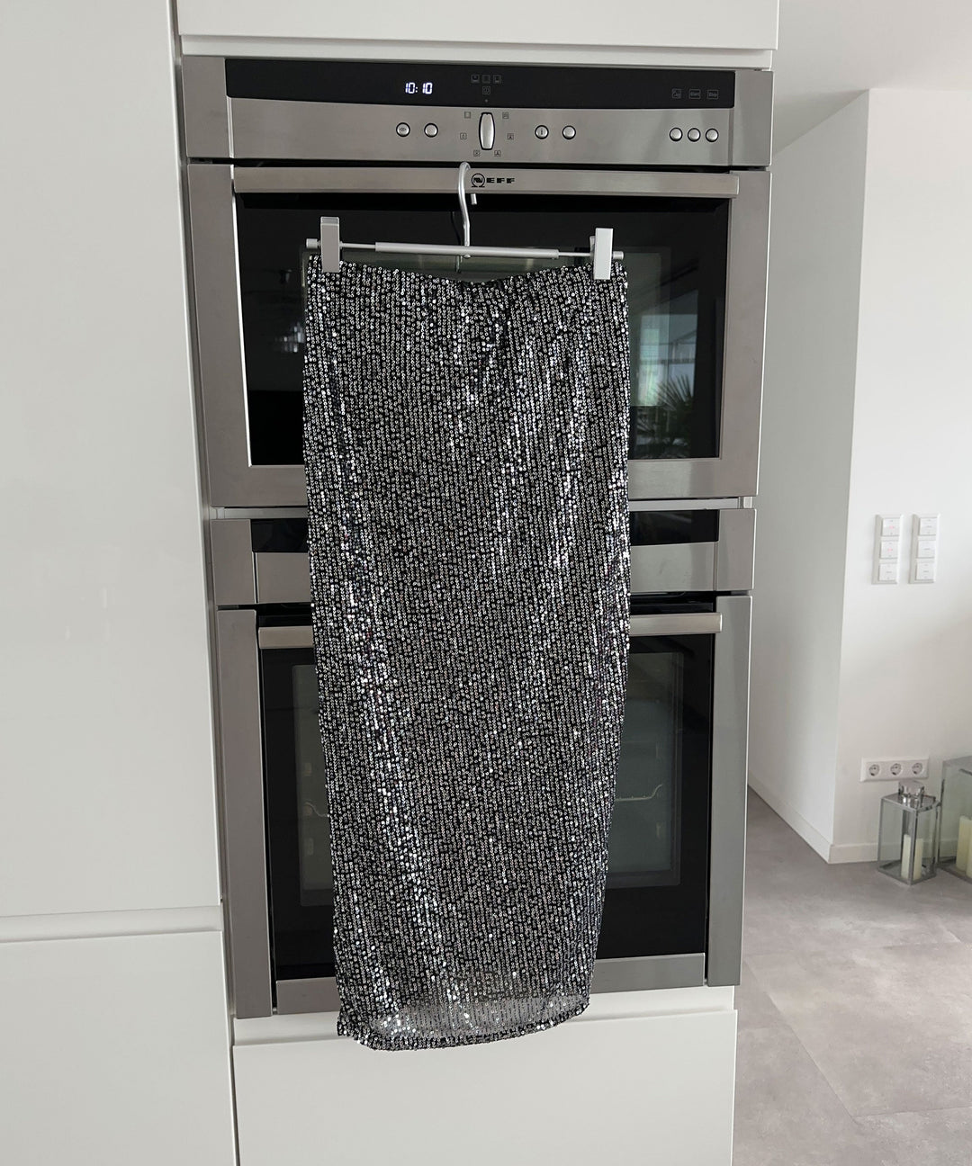 Midi Glitter Rock Dunkelgrau  Ladypolitan ♡   