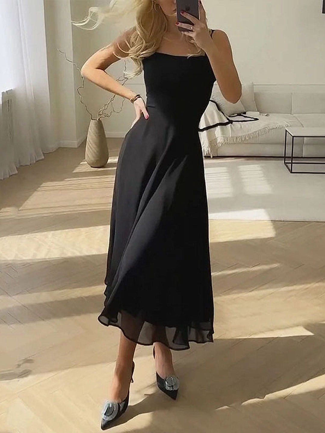 Midikleid Damen | A-Linie & Figurbetonte Taille
