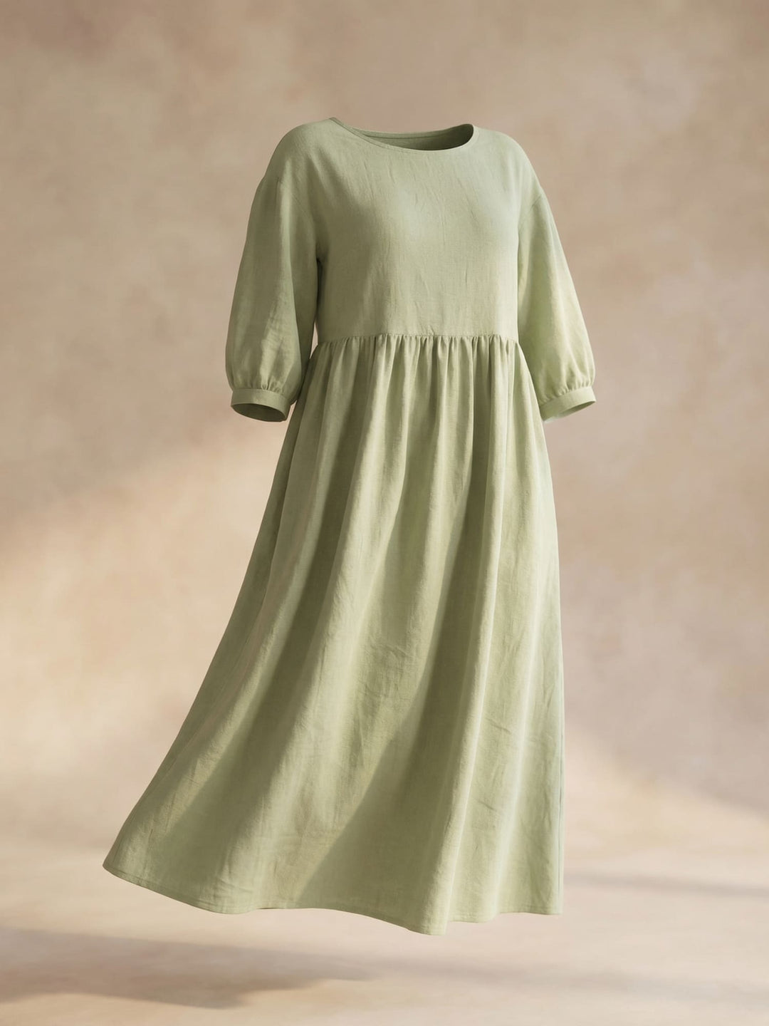 Midikleid Damen | Laternenärmel & Eleganter A-Linien-Schnitt