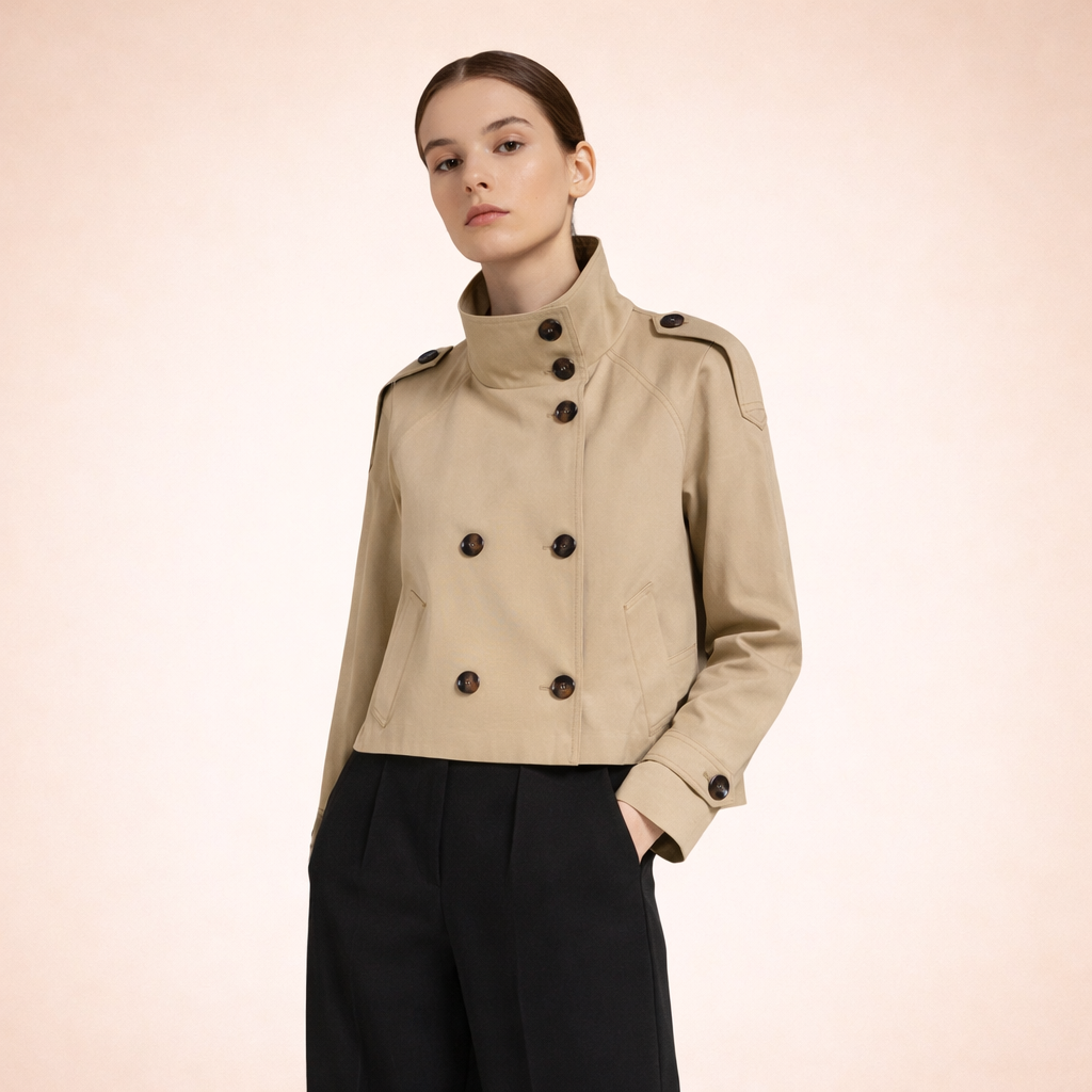 Mila | Kurzer Damen-Trenchcoat, schick und zeitlos 6
