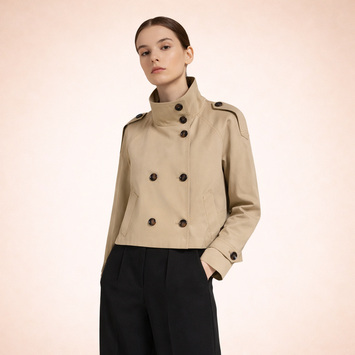 Mila | Kurzer Damen-Trenchcoat, schick und zeitlos 6