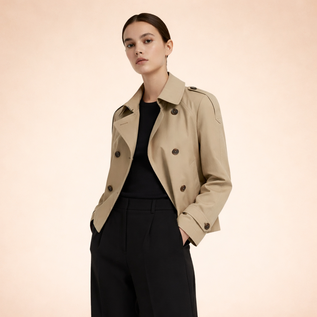 Mila | Kurzer Damen-Trenchcoat, schick und zeitlos 8