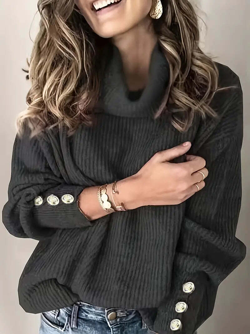 Milana - Lässiger Rollkragenpullover aus Baumwolle