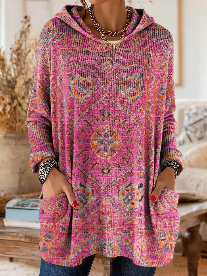 Sophia | Bequemes Damen Tunika Oberteil mit Kapuze