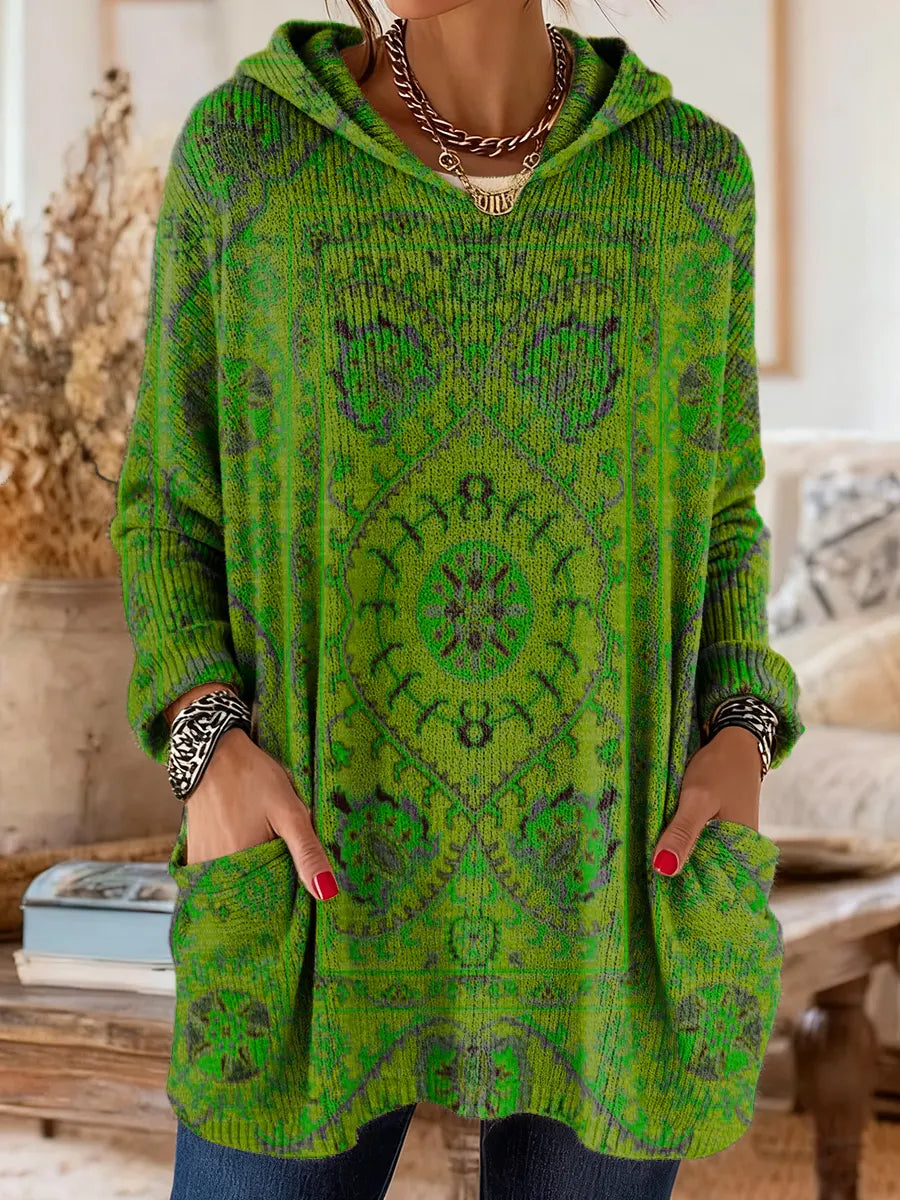 Sophia | Bequemes Damen Tunika Oberteil mit Kapuze
