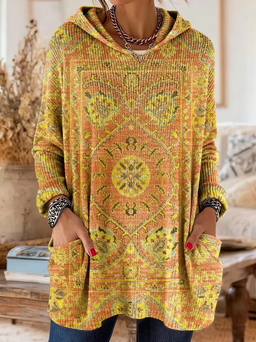 Sophia | Bequemes Damen Tunika Oberteil mit Kapuze