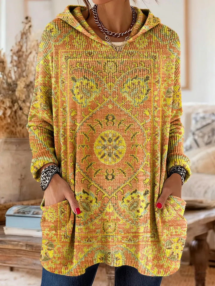 Sophia | Bequemes Damen Tunika Oberteil mit Kapuze