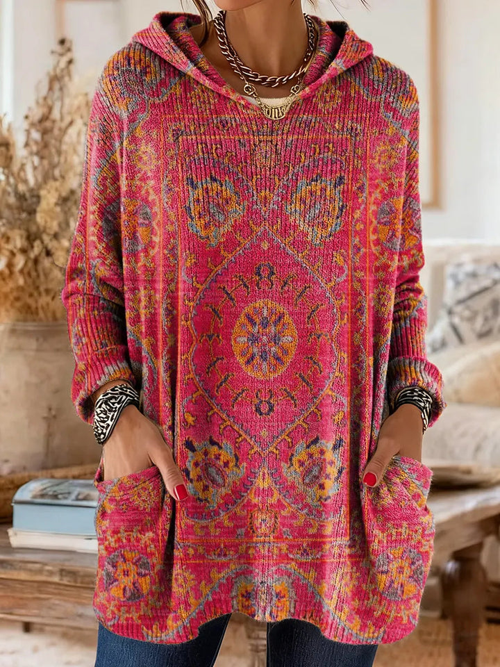 Sophia | Bequemes Damen Tunika Oberteil mit Kapuze