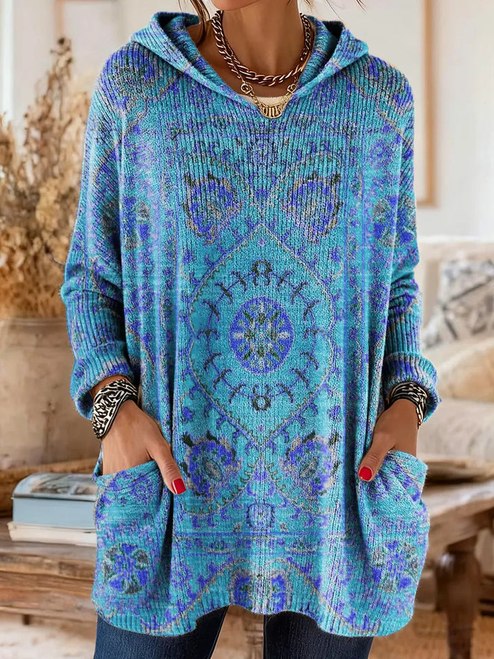 Sophia | Bequemes Damen Tunika Oberteil mit Kapuze