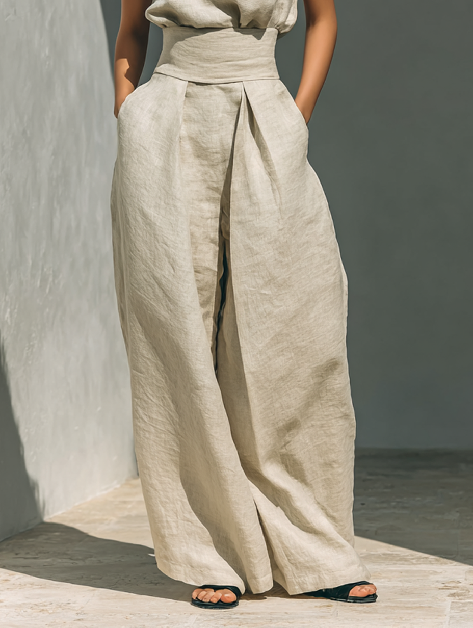 Anke | Minimalistisches Set aus einer Baumwoll-Leinen-Mischung