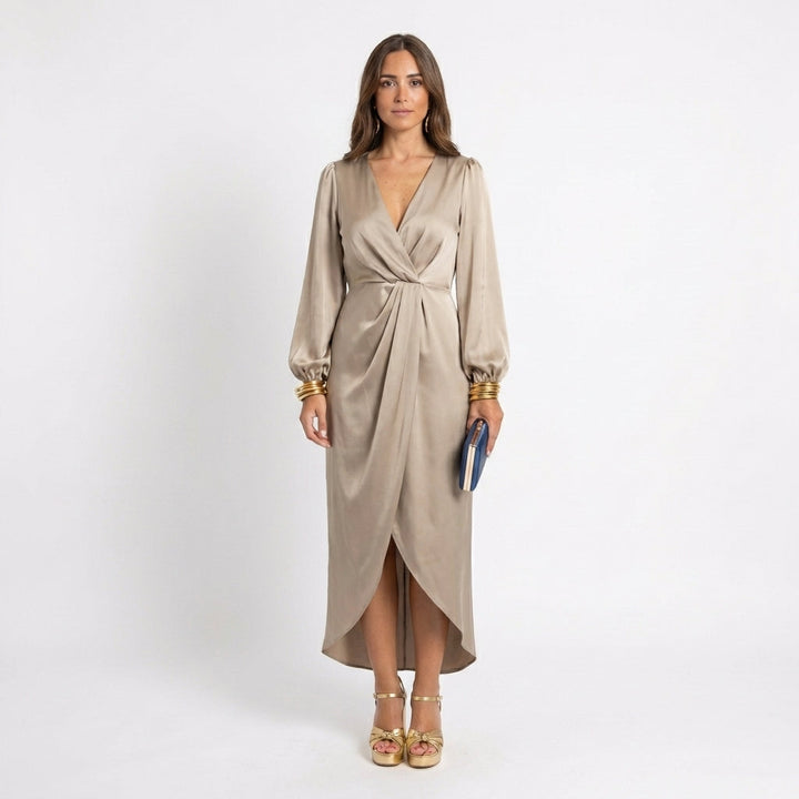 Hannah – Elegant Wrap Dress for Women - Image 1