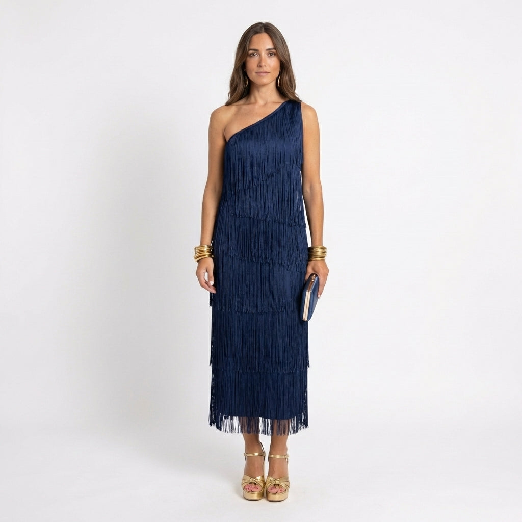 Annemarie – Elegant Fringe Dress for Women - Image 1