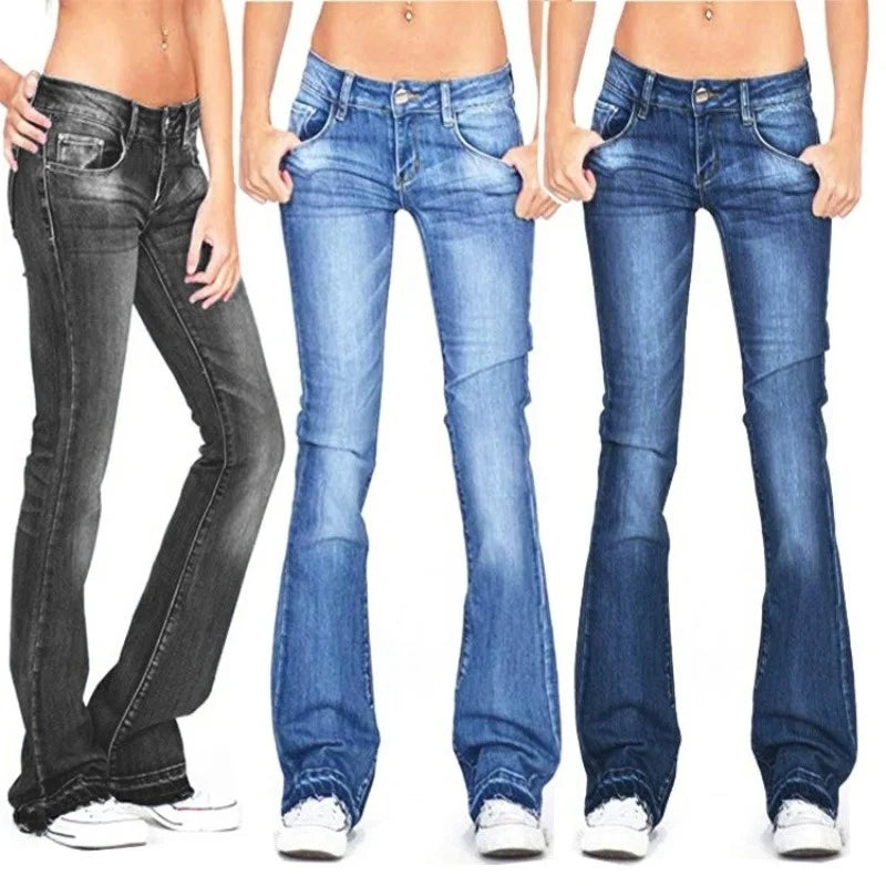Moderne Schlagjeans für Damen