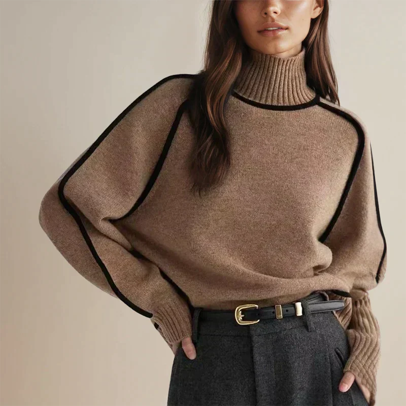 Modischer Rollkragenpullover mit langen Ärmeln