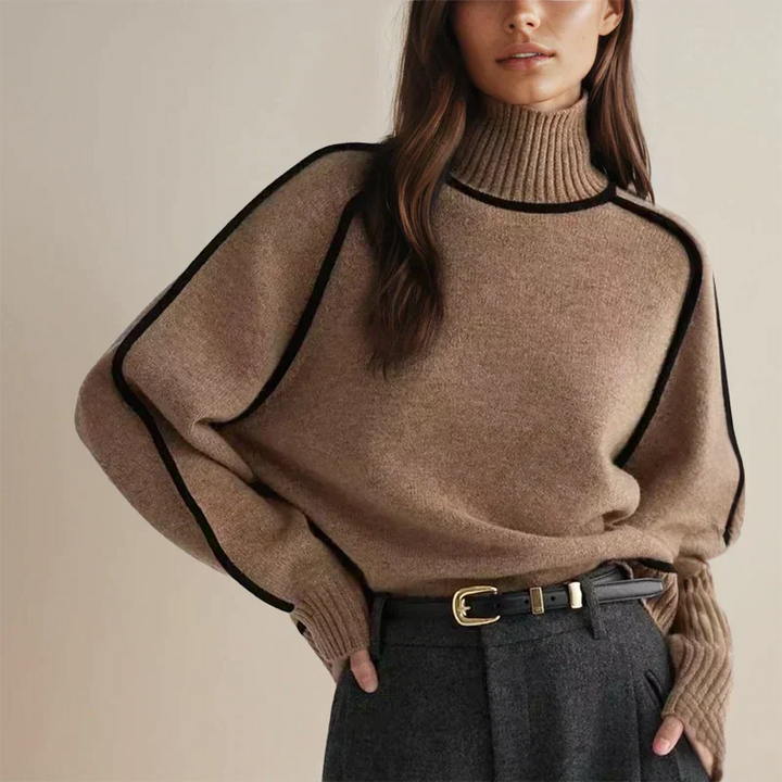 Modischer Rollkragenpullover mit langen Ärmeln