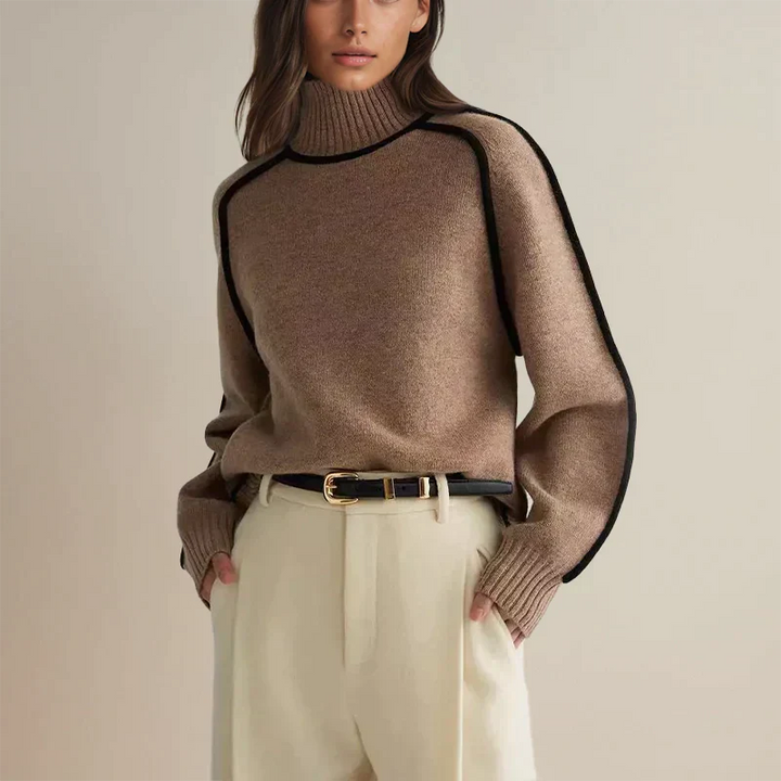 Modischer Rollkragenpullover mit langen Ärmeln