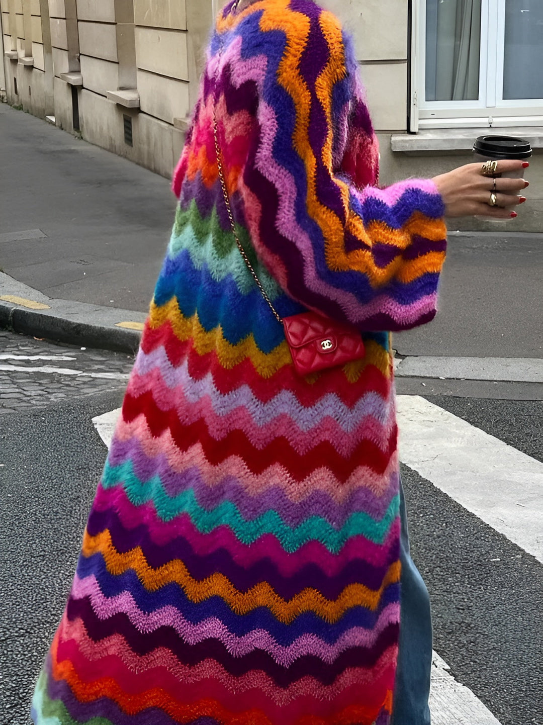 Monroe - Wellenförmige weiche Strickjacke