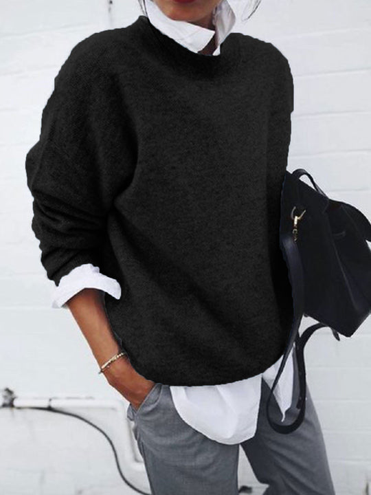 Mühelose Eleganz im langärmeligen Mock-Layer-Stil